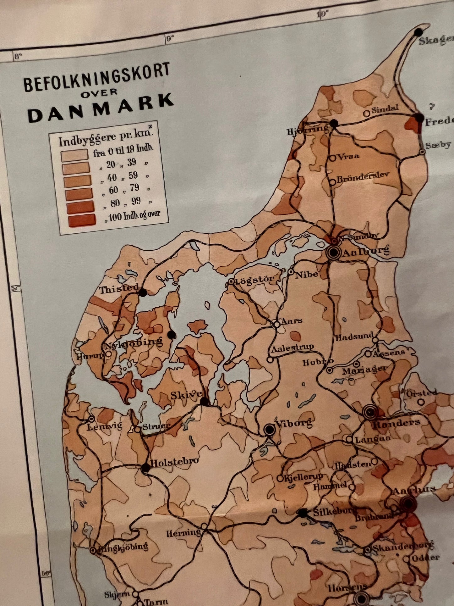 Danmark befolkningskort